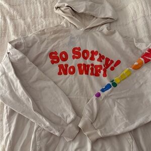 Damaged (see pic) Madhappy Cream Pullover Hoodie with Logo Tag